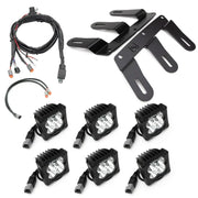 Off-road LED light kit with wiring harness and brackets for T-Rex Front Bumper OEM Fog