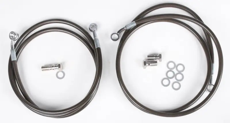 Z400-2F-2SMOKE Brakeline Frt 2 Line Suz Smk + 2 - Front Brake Kit