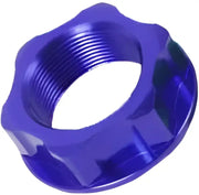ZE58-2022 Steering Stem Nut & Bolt Blue M22x27 P1.0 H12