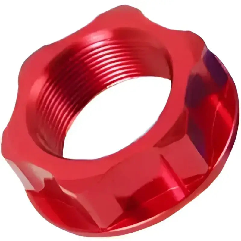 ZE58-2033 Steering Stem Nut & Bolt Red M22x30 P1.0 H12