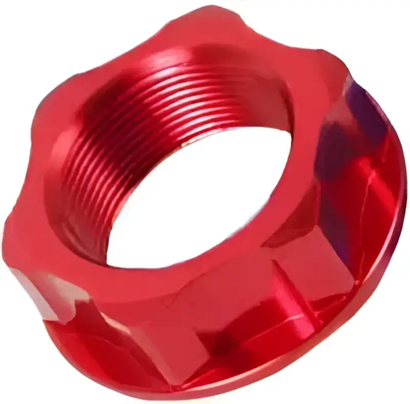 ZE58-2033 Steering Stem Nut & Bolt Red M22x30 P1.0 H12