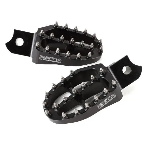 Zeta Aluminum Footpegs Foot Controls ZE93-1100 - Black