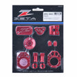 Red Zeta Billet Kit in Kaw Blue for Zeta ZE51-3106 Billet Kit Kawasaki bikes
