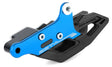 Blue and black Zeta ZE82-1419 3D chain guide for Hus motorcycle, high-quality part