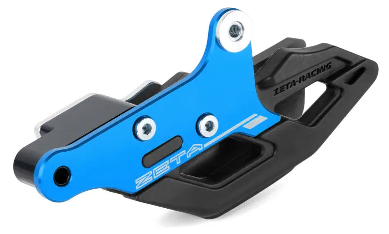 Blue and black Zeta ZE82-1419 3D chain guide for Hus motorcycle, high-quality part
