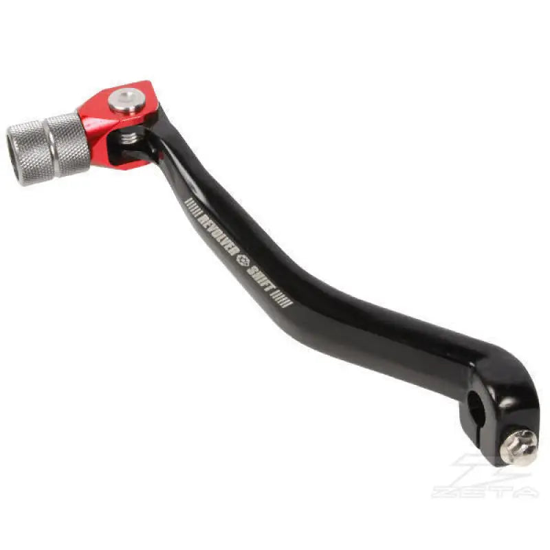 Zeta ZE90-3042 Revolver Shift Lever with rotating shift tip, durable A2014 forged aluminum, black anodized finish, foldable design, Powersports, Street, AVADA - Best Sellers, Must Haves