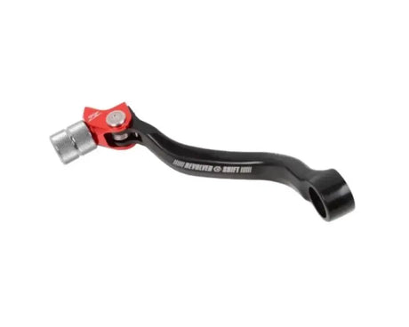 Black and red motorcycle shift lever, Zeta ZE90-3412 Revolver Shift Lever Gas Red for bike control