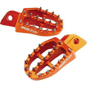 Orange Zeta ZE93-1817 aluminum footpegs for motorcycle, durable aluminum footpegs upgrade