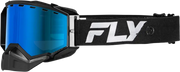 Zone Snow Goggle Black/Black W/Sky Blue Mirror/Blue Lens - FLY RACING
