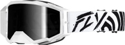 Zone Elite Goggle Black/White W/ Black Mirror/Smoke Lens - FLY RACING