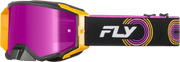 Zone Elite Goggle Blk/Yel/Pur W/ Magenta Mirror/Smoke Lens - FLY RACING