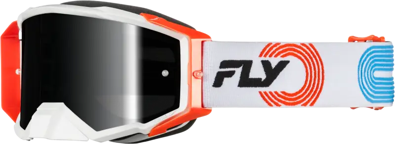 Zone Elite Goggle Grey/Red/Blu W/ Black Mirror/Smoke Lens - FLY RACING