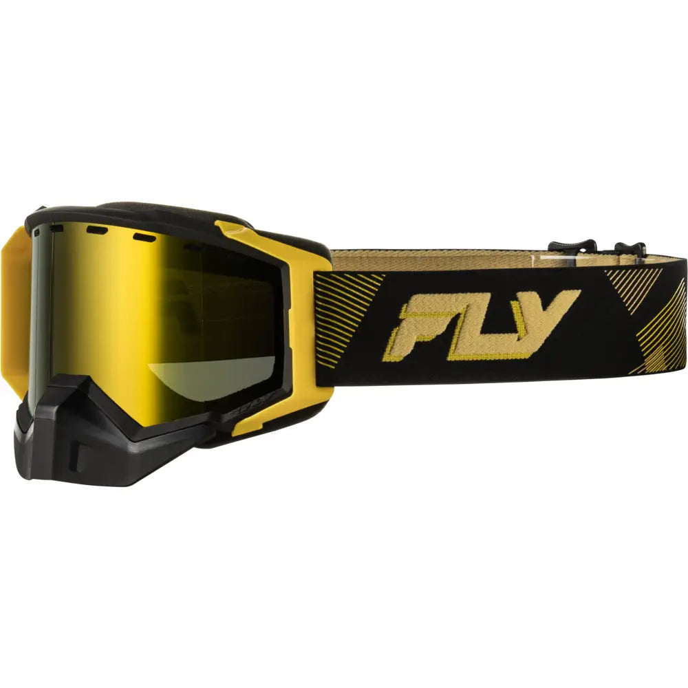 Zone Elite Sn Goggle Blk/Gold W/Gold Mir/Plrzd Yellow Lens