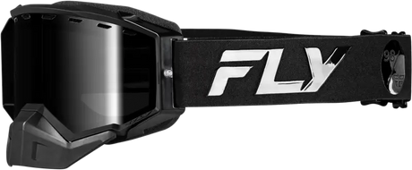 Zone Elite Snw Goggle Blk/Blk W/Blk Mir/Plrzd Smoke Lens - FLY RACING