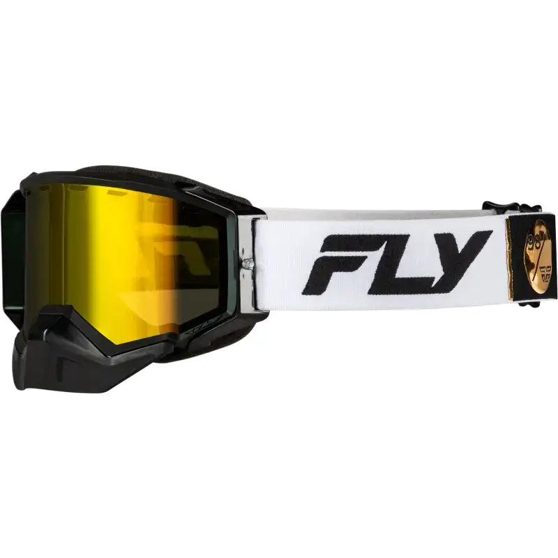 Zone Elite Snw Goggle Wht/Blk W/Plrzd Yellow Lens - FLY RACING