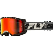 Zone Goggle Black/Grey W/ Red Mirror/Smoke Lens - FLY RACING