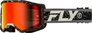 Zone Goggle Black/Grey W/ Red Mirror/Smoke Lens - FLY RACING
