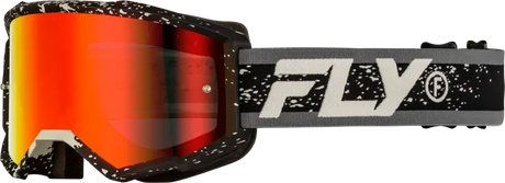 Zone Goggle Black/Grey W/ Red Mirror/Smoke Lens - FLY RACING