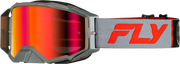 Zone Pro Goggle Grey/Red W/ Light Red Mirror/Amber Lens - FLY RACING
