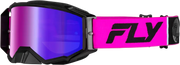 Zone Pro Goggle Pink/Black W/ Iridescent Red Mir/Smk Lens - FLY RACING
