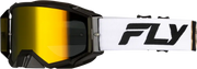 Zone Pro Goggle White/Blk/Gold W/ Gold Mirror/Smoke Lens - FLY RACING
