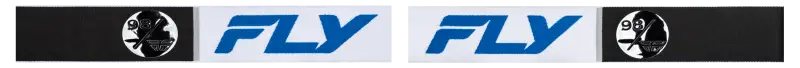 Zone Pro Goggle White/Blue W/ Dark Blue Mirror/Smoke Lens - FLY RACING