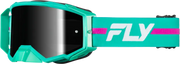 Zone Pro Goggle Teal/Purple W/ Black Mirror/Smoke Lens - FLY RACING