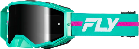 Zone Pro Goggle Teal/Purple W/ Black Mirror/Smoke Lens - FLY RACING