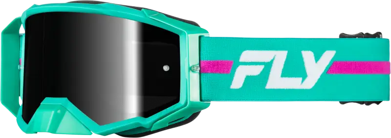 Zone Pro Goggle Teal/Purple W/ Black Mirror/Smoke Lens - FLY RACING