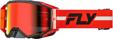 Zone Pro Goggle Red/Black/Grey W/ Red Mirror/Smoke Lens - FLY RACING