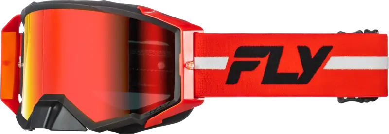 Zone Pro Goggle Red/Black/Grey W/ Red Mirror/Smoke Lens - FLY RACING