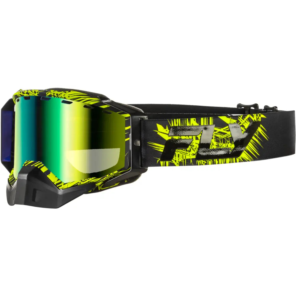 Zone Snow Goggle Grn/Blk W/Green Mir/Yellow Lens