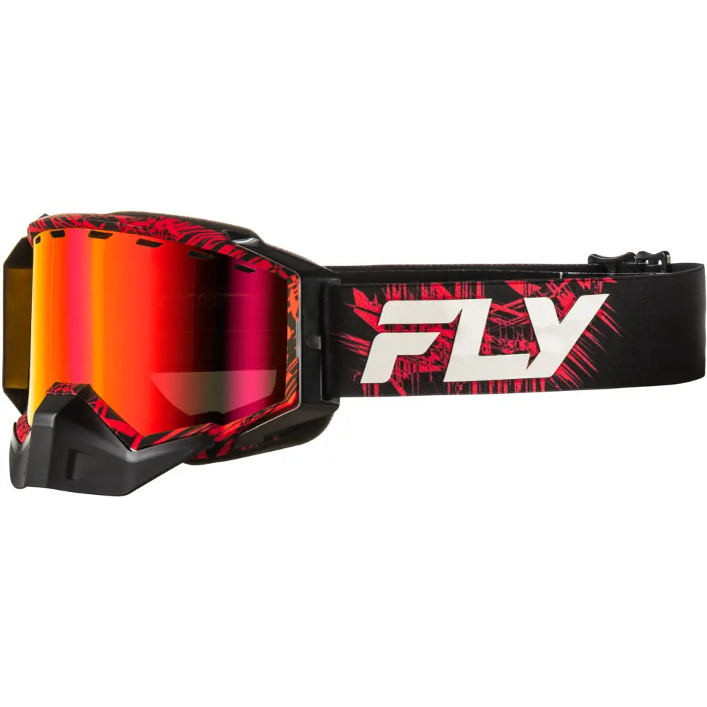 Zone Snow Goggle Red/Blk W/Red Mirror/Amber Lens
