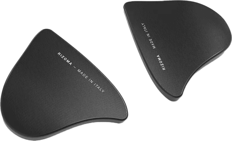 ZYF041B Rizoma Mirror Block Off Plates Pair Black Yam - RV and Auto Parts