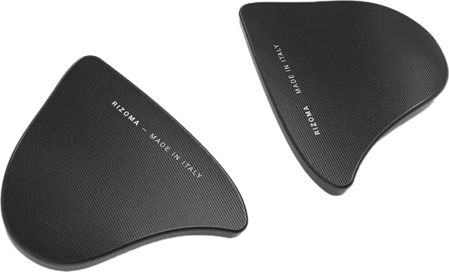 ZYF041B Rizoma Mirror Block Off Plates Pair Black Yam - RV and Auto Parts