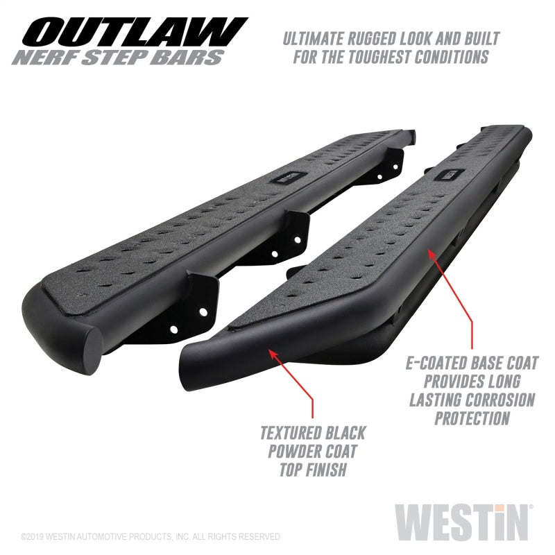 Westin 15-19 Chevrolet/GMC Colorado/Canyon Crew Cab Outlaw Nerf Step Bars 