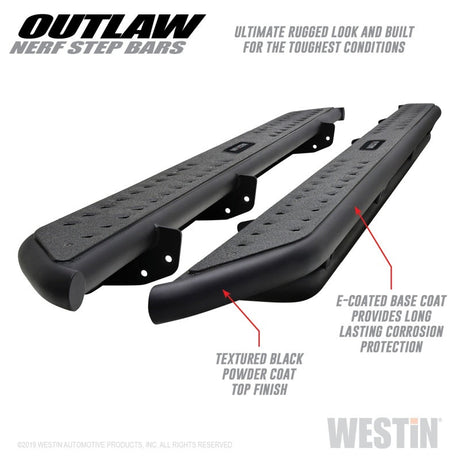 Westin 15-19 Chevrolet/GMC Colorado/Canyon Crew Cab Outlaw Nerf Step Bars 