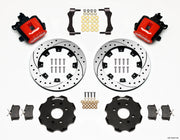 Wilwood Combination Parking Brake Rear Kit 12.19in Drilled Red Civic / Integra Disc 2.39 Hub Offset