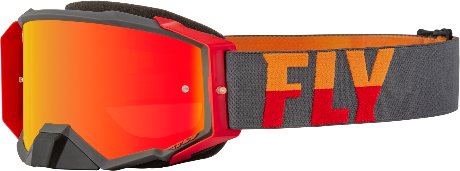 Fly Racing Fly Racing 37-51894 Zone Pro Goggle Grey/Red Red Mirror/Amber Lens