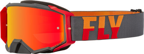Fly Racing Fly Racing 37-51894 Zone Pro Goggle Grey/Red Red Mirror/Amber Lens