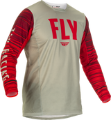 Fly Racing Fly Racing 375-522X Kinetic Wave Jersey Light Grey/Red Xl