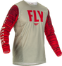 Fly Racing Fly Racing 375-522X Kinetic Wave Jersey Light Grey/Red Xl