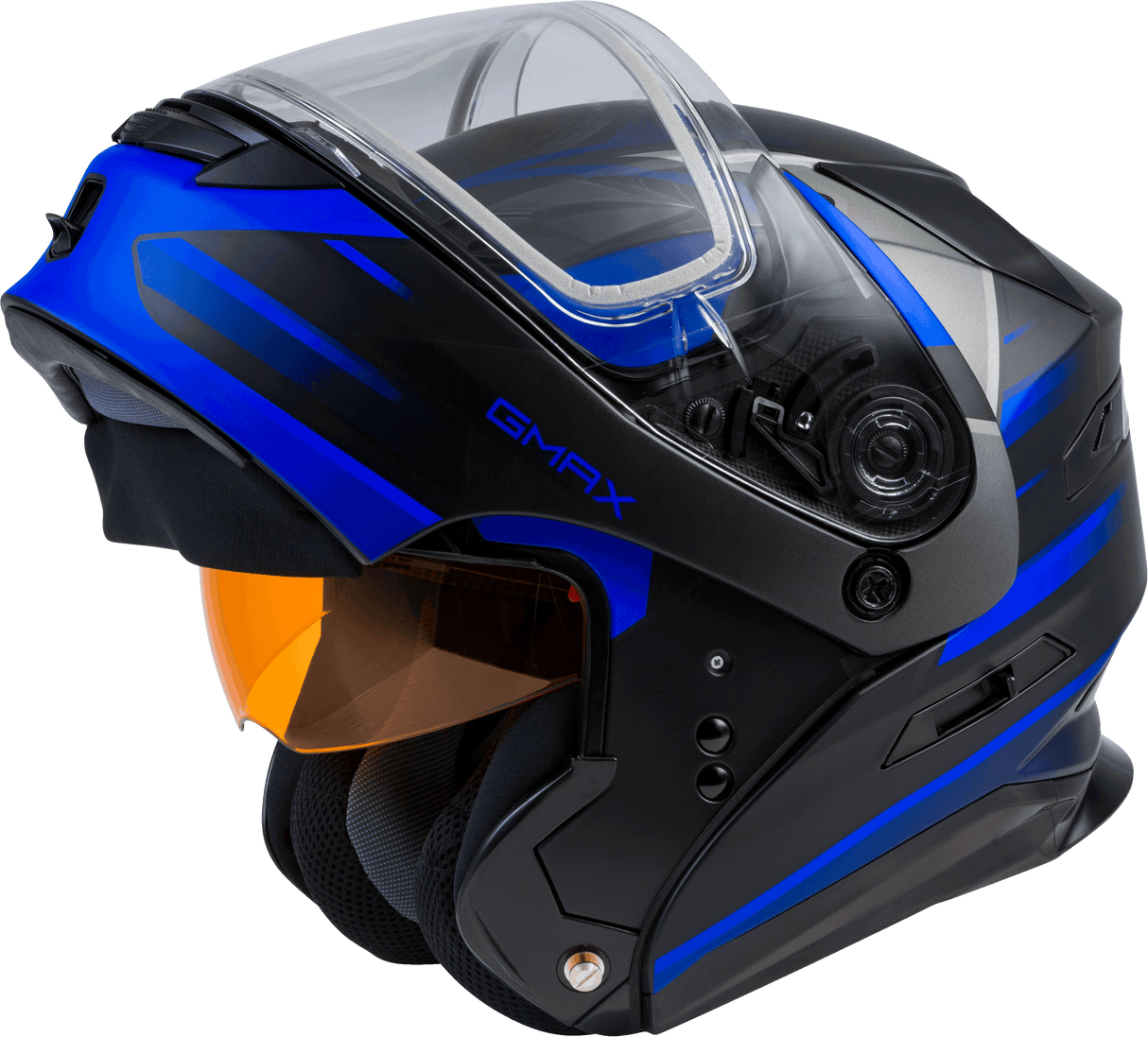 Md 01s Modular Snow Helmet Descendant Matte Black/Blue Sm