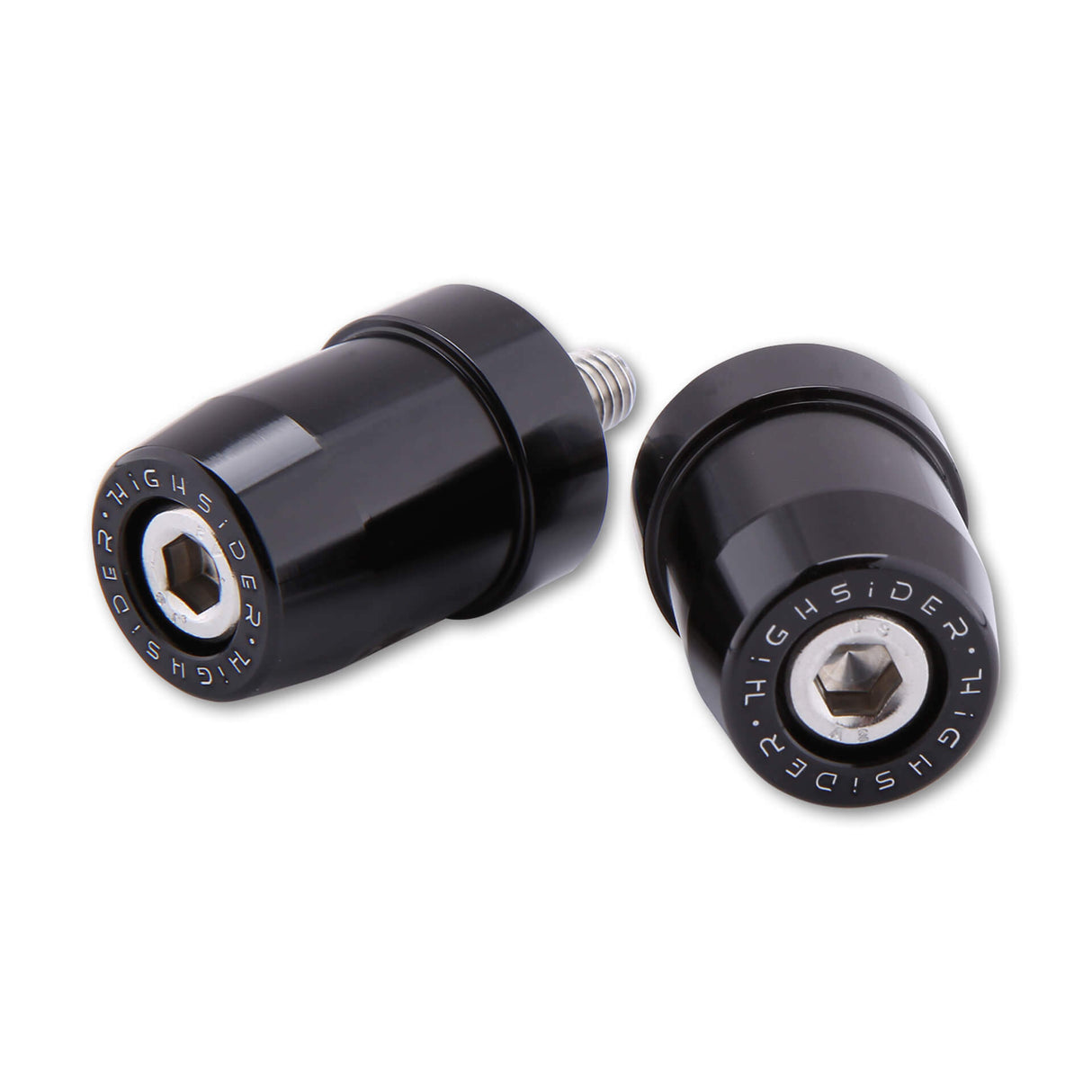 HIGHSIDER Bar Ends M8 Thread Pair Black Kaw for Powersports