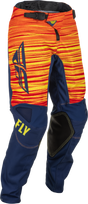 Fly Racing Fly Racing 375-53624 Youth Kinetic Wave Pants Navy/Yellow/Red Sz 24