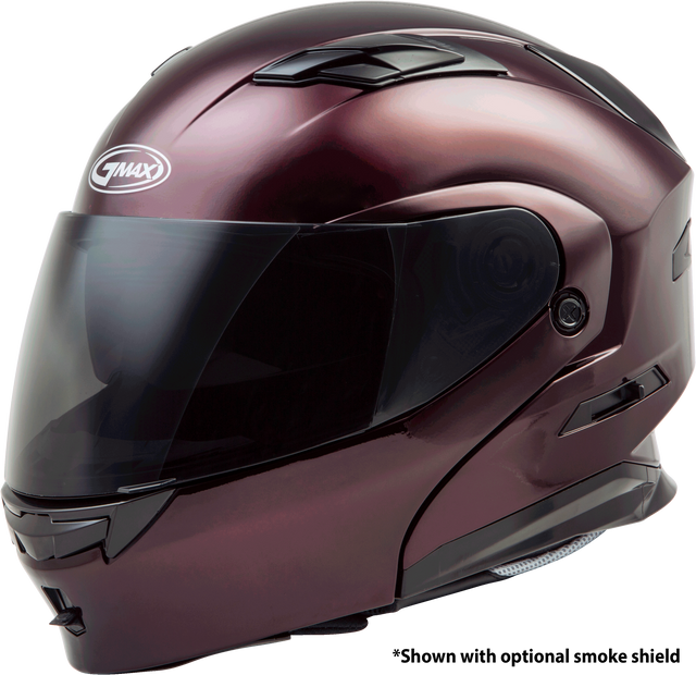 GMAX Md 01 Modular Helmet Wine Red Sm for Powersports