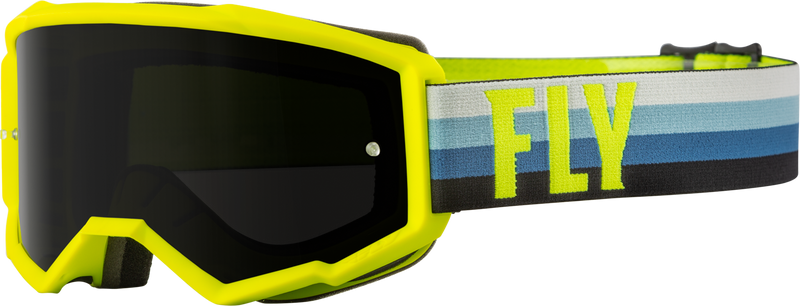 Fly Racing Fly Racing 37-51715 Youth Zone Goggle Hi-Vis/Teal W/ Dark Smoke Lens