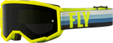 Fly Racing Fly Racing 37-51715 Youth Zone Goggle Hi-Vis/Teal W/ Dark Smoke Lens