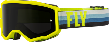 Fly Racing Fly Racing 37-51715 Youth Zone Goggle Hi-Vis/Teal W/ Dark Smoke Lens