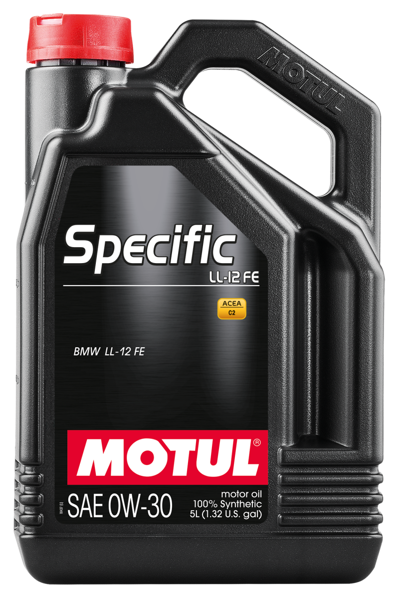 Motul 5L 100% Synthetic High Performance Engine Oil ACEA C2 BMW LL-12 FE+ 0W30 - Case of 4
